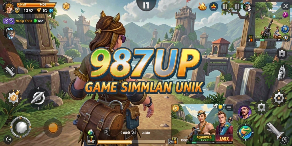 Tampilan gameplay menarik dari 987UP dengan interaksi unik.