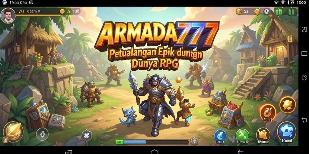 Tampilan gameplay epik dari ARMADA777 yang penuh aksi RPG.