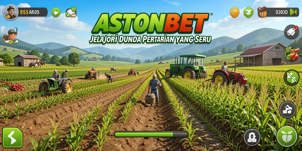 Tampilan gameplay <strong>ASTONBET</strong> yang menarik dengan nuansa pertanian.