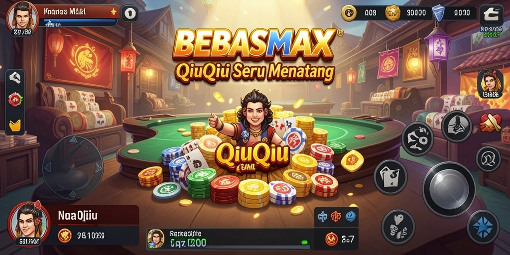 Screenshot gameplay QiuQiu dari BEBASMAX yang menampilkan suasana permainan.
