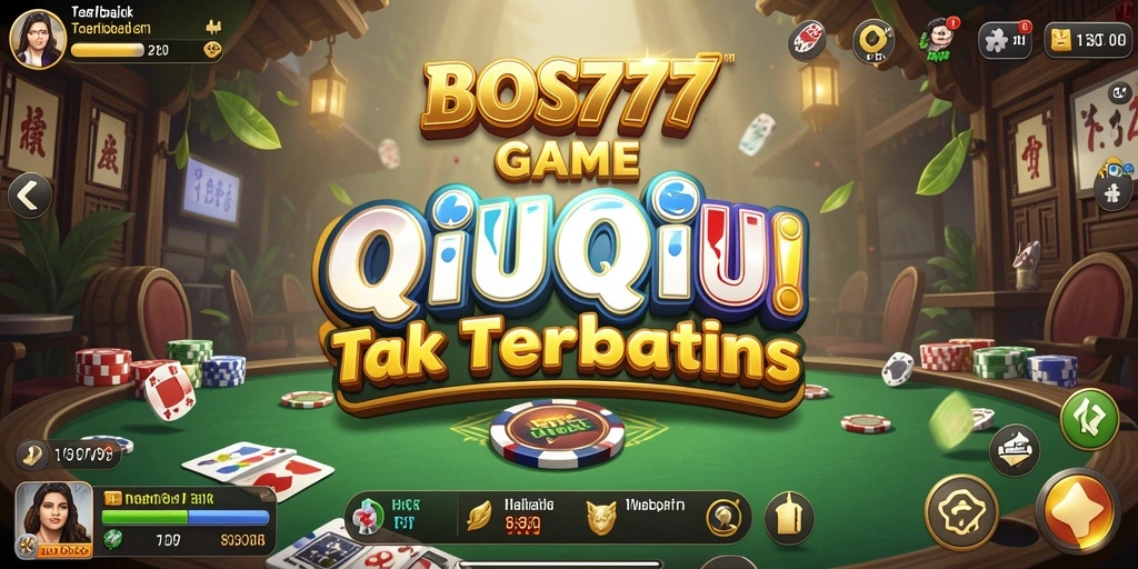 Tampilan gameplay seru dari game QiuQiu BOS777.