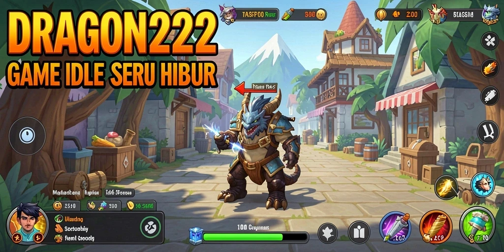 Tampilan gameplay DRAGON222 menampilkan karakter sedang mengumpulkan sumber daya.