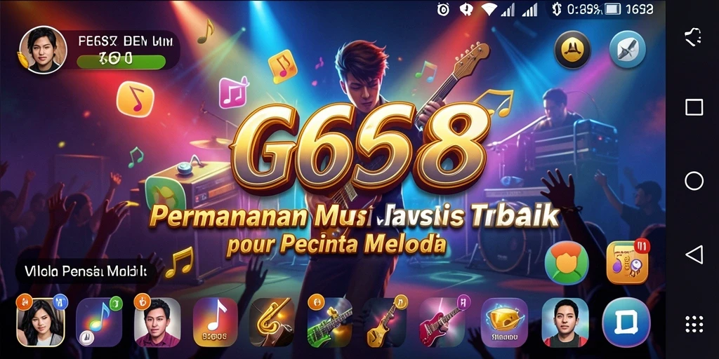Screenshot G668 menampilkan gameplay seru dengan berbagai tantangan musik.