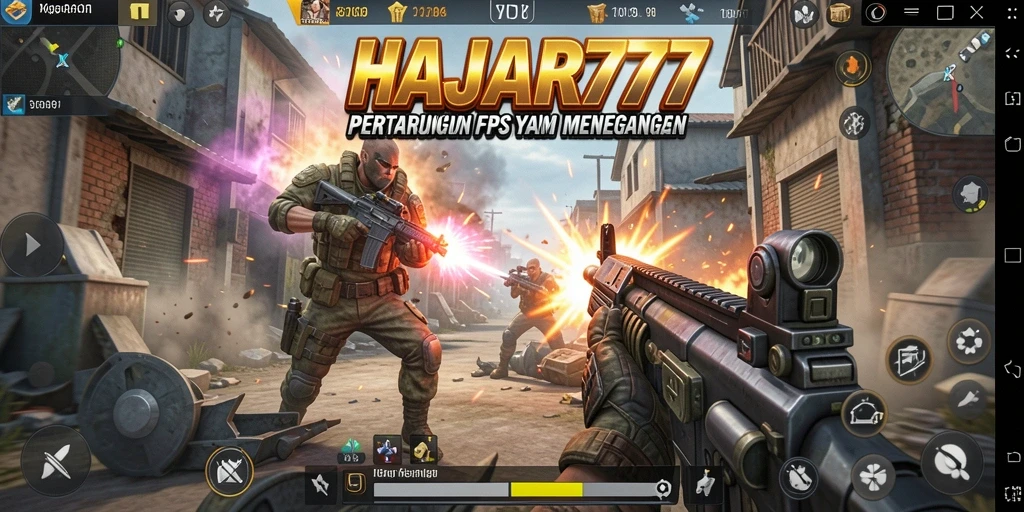 Gameplay HAJAR777 yang mendebarkan dalam aksi FPS.