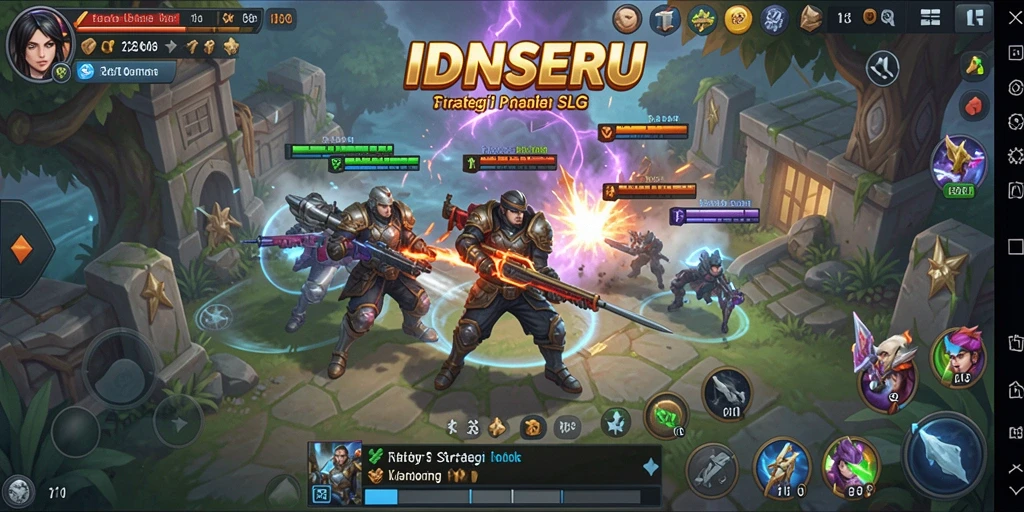Screenshot utama gameplay IDNSERU yang menunjukkan strategi yang mendalam.