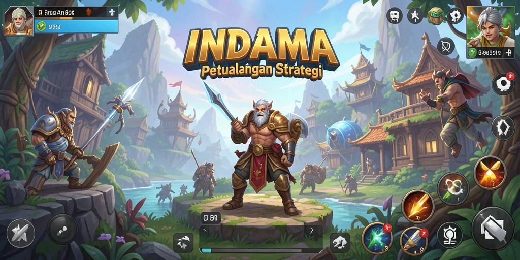 Tangkapan layar gameplay INDAAA menampilkan aksi strategi yang mendebarkan.