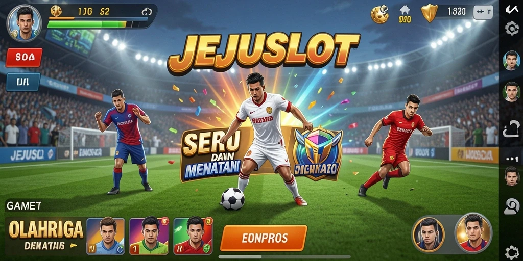 Screenshot JEJUSLOT menampilkan aksi seru dalam permainan olahraga.