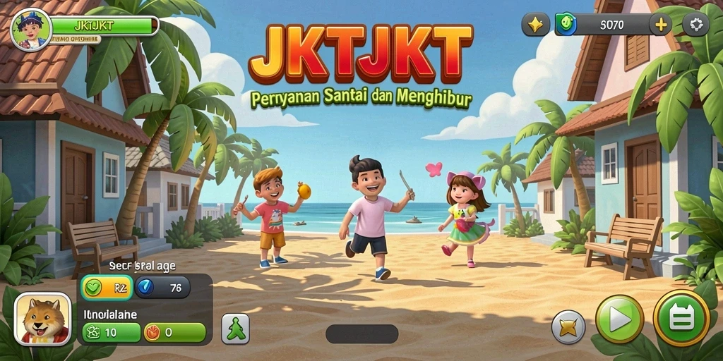 Tampak gameplay JKTJKT yang seru dan penuh warna.