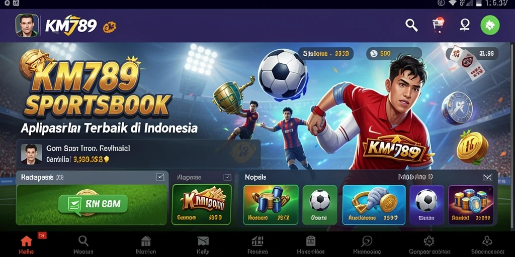 Tampilan gameplay Sportsbook di KM789 yang interaktif dan menarik.