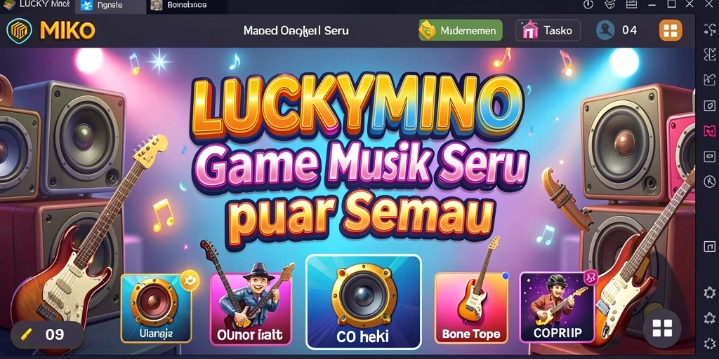 Tampilan gameplay yang seru dan interaktif dari LUCKYMINO.