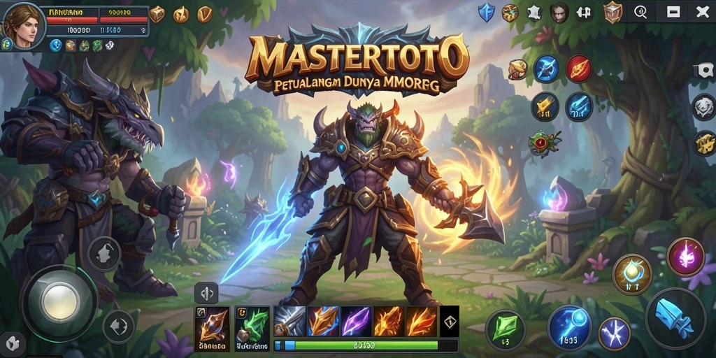 Tangkapan layar gameplay MASTERTOTO yang menunjukkan pertempuran seru dan interaksi antarpemain.