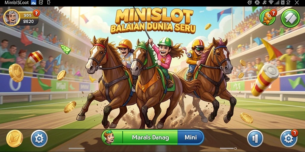 Screenshot gameplay seru dalam permainan Racing MINISLOT.