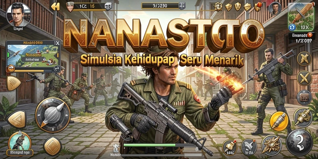 Tangkapan layar NANASTOTO menampilkan gameplay simulasi kehidupan yang seru.