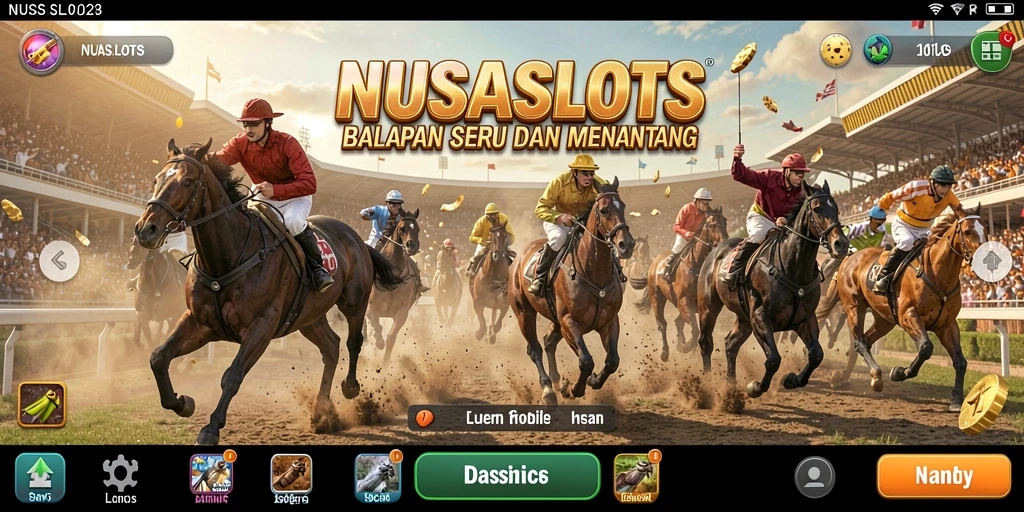 Tampilan gameplay NUSASLOTS yang mendebarkan dan penuh warna.