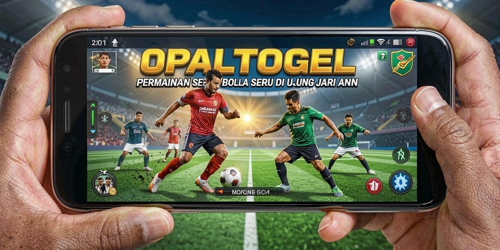 Tampilan gameplay menarik dalam OPALTOGEL yang menampilkan aksi sepak bola.