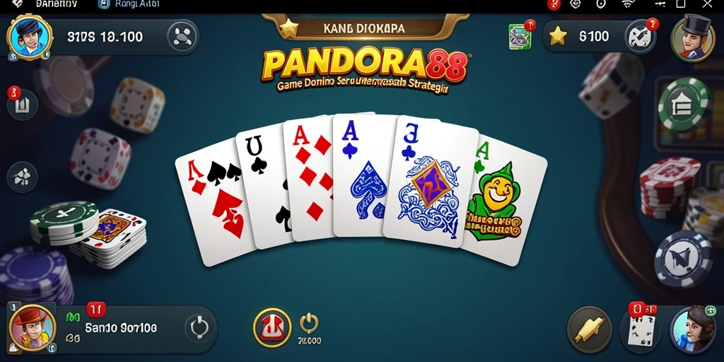 Tampilan gameplay seru di PANDORA88 saat bermain domino.