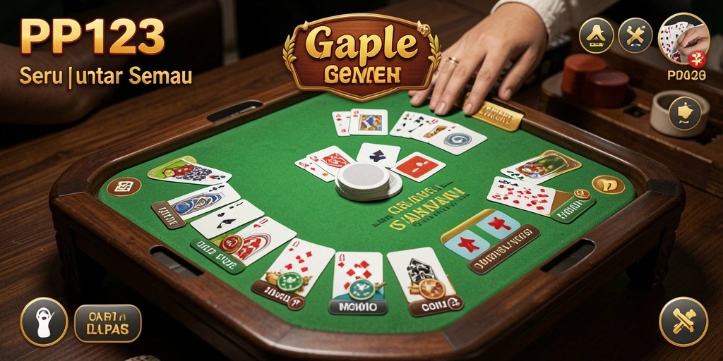 Gameplay seru Gaple dengan tampilan menarik di PP123.