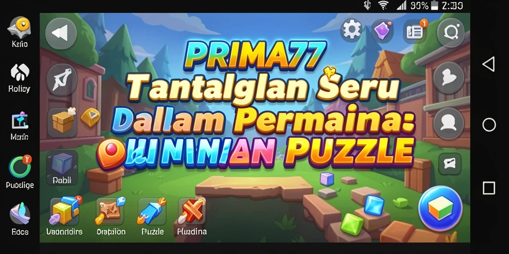 Screenshot gameplay menarik dari PRIMA77 dengan berbagai teka-teki.