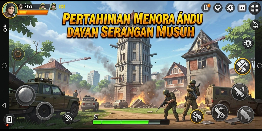 Tangkapan layar PT89 menampilkan aksi pertahanan menara yang mendebarkan.