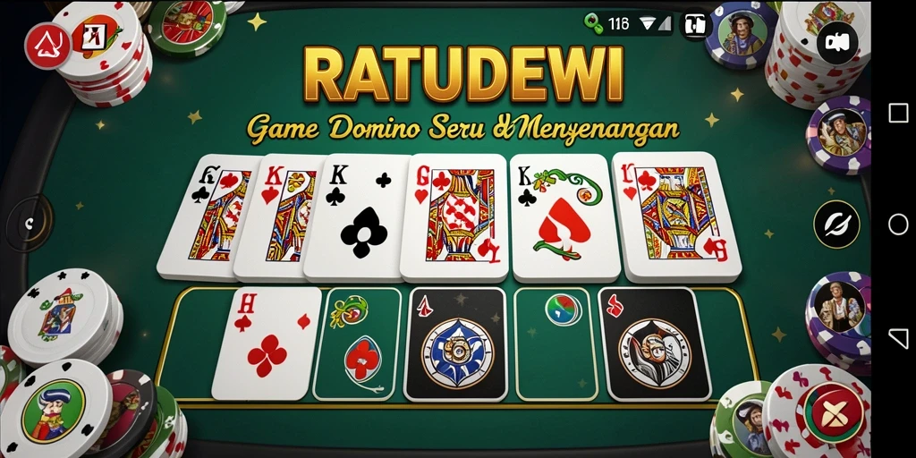 Tampilan gameplay seru dari game Domino RATUDEWI.