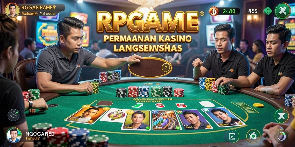 Tampilan Gameplay RPGAME dengan dealer langsung yang interaktif.