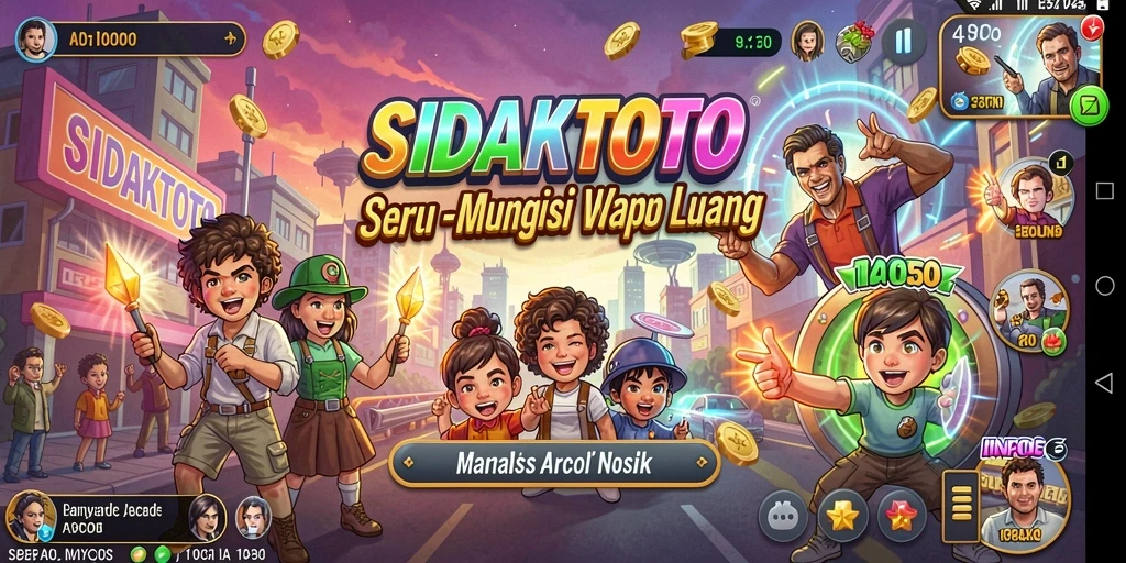 Screenshot menampilkan aksi seru dalam permainan Arcade SIDAKTOTO.