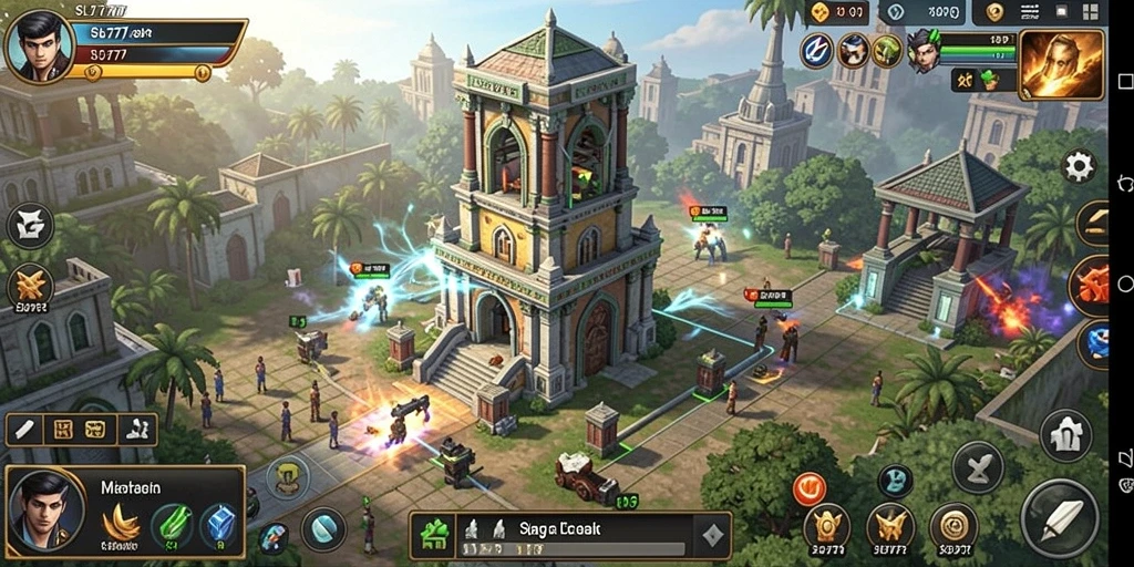 Gambaran gameplay Tower Defense yang epik dalam SL777.