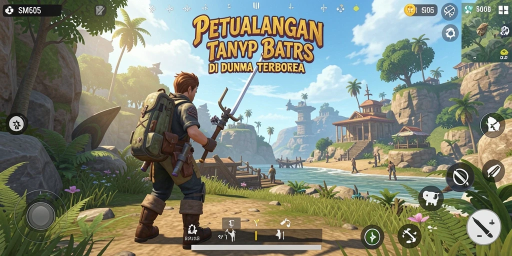 Tampilan gameplay SM605 yang menakjubkan di dunia terbuka.