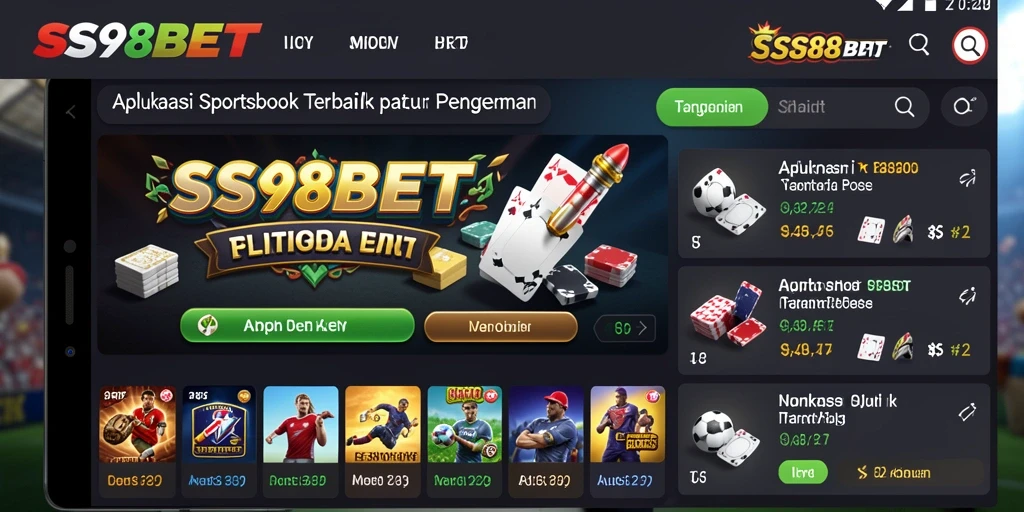 Tampilan antarmuka aplikasi Sportsbook yang menarik dan mudah digunakan.