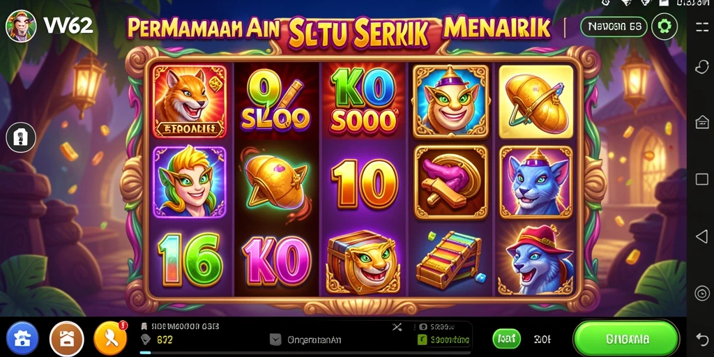 Screenshot gameplay menarik dari permainan Slot VV62.