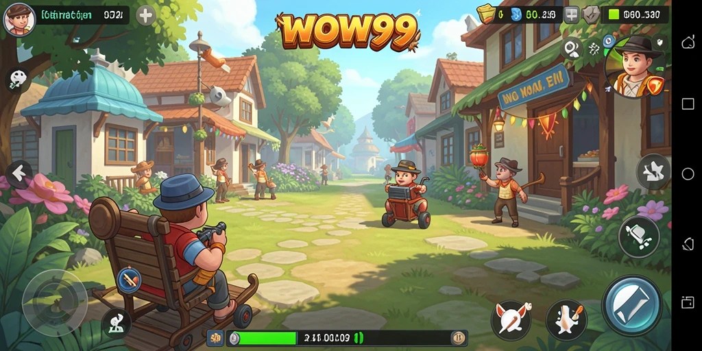 Tampilan gameplay WOW99 yang penuh warna dan menarik perhatian.